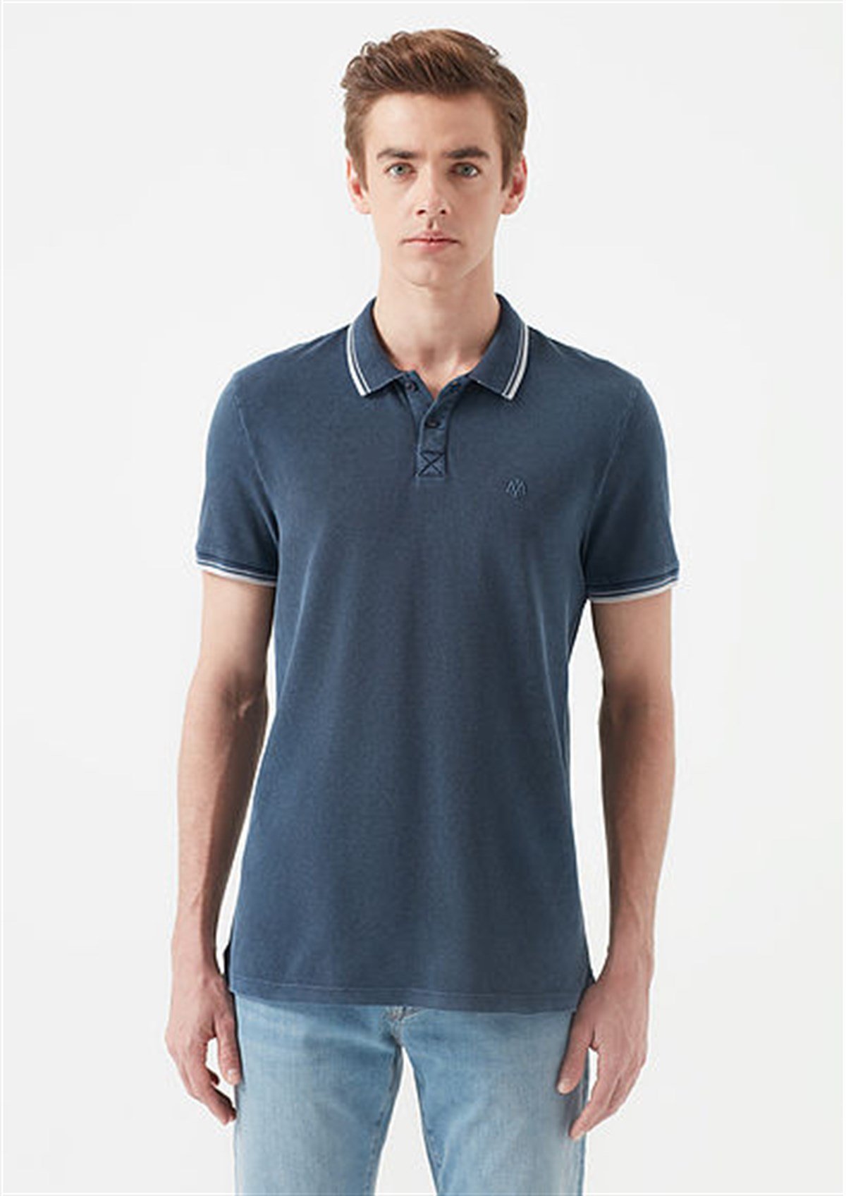 065932-18790Mavi Polo Tişört İndigo