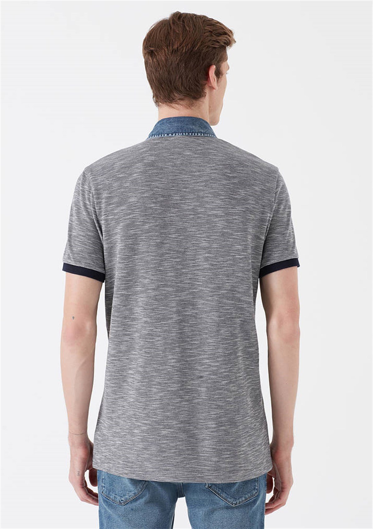 062781-27141MAVİ POLO TİŞÖRT indigo melanj-STD