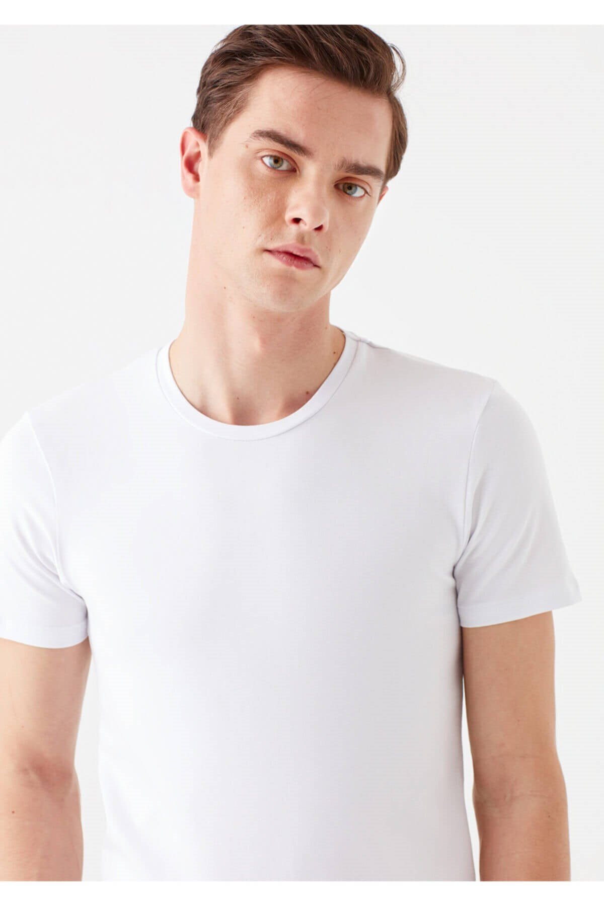 061747-620Mavi Stretch T-shirt  Beyaz