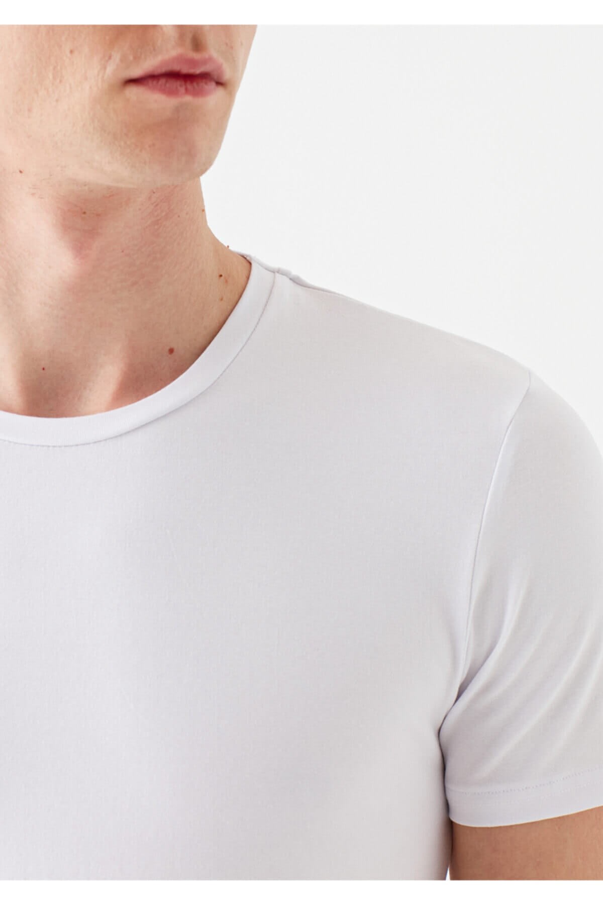 061747-620Mavi Stretch T-shirt  Beyaz