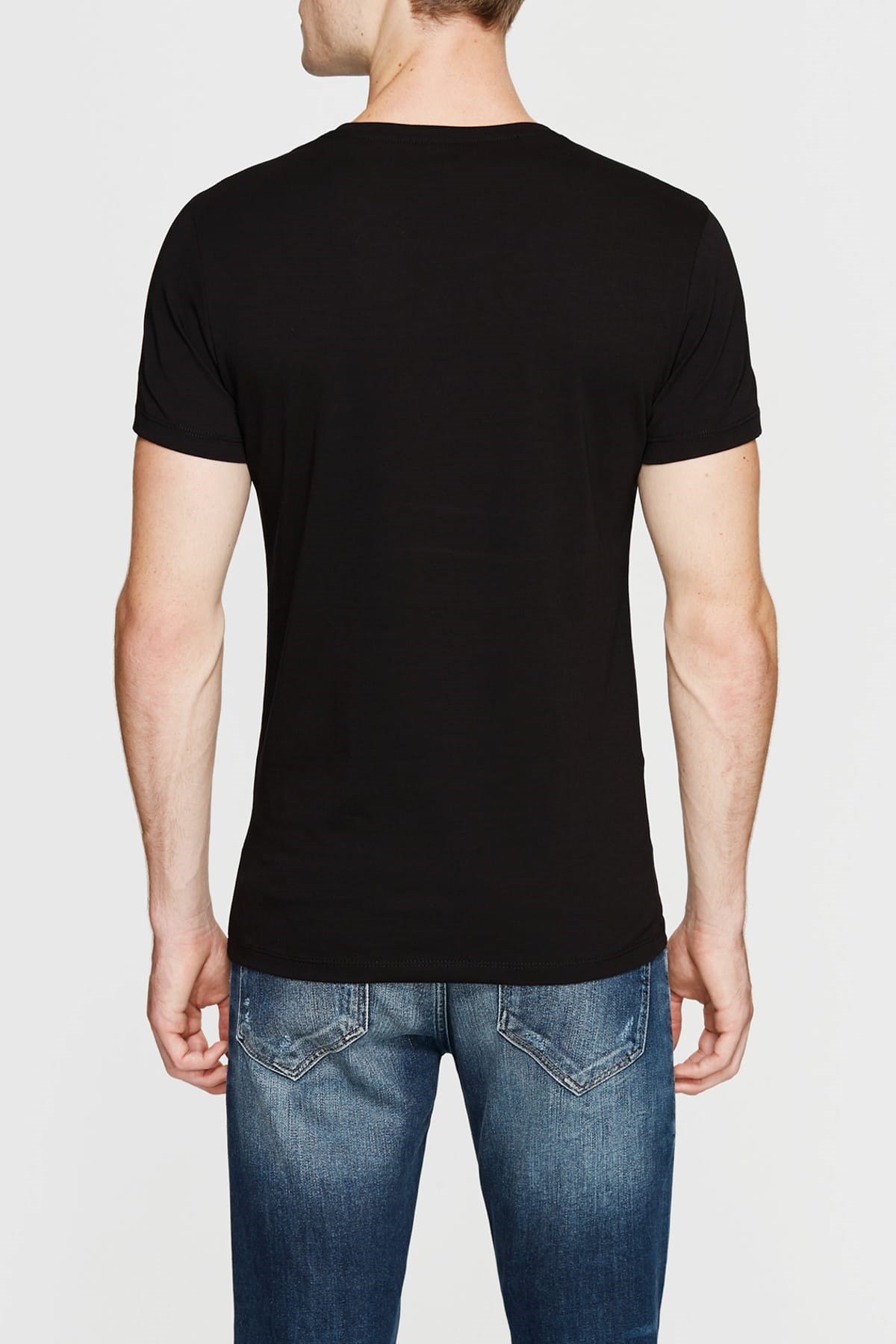 061747-900NEBIMV3NEBIMV3|061747-900|R000MAVİ STRETCH T-SHIRT SIYAH-STD
