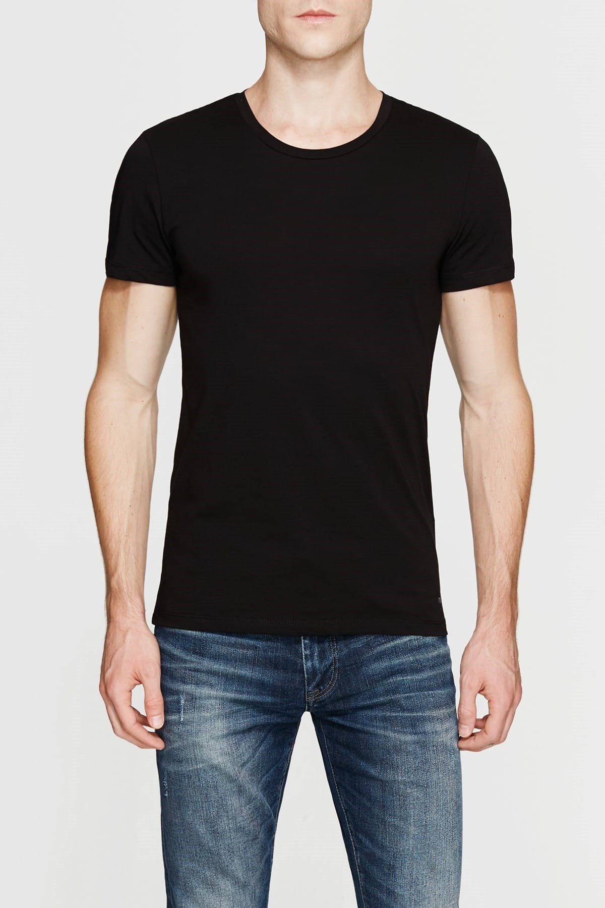 061747-900NEBIMV3NEBIMV3|061747-900|R000MAVİ STRETCH T-SHIRT SIYAH-STD