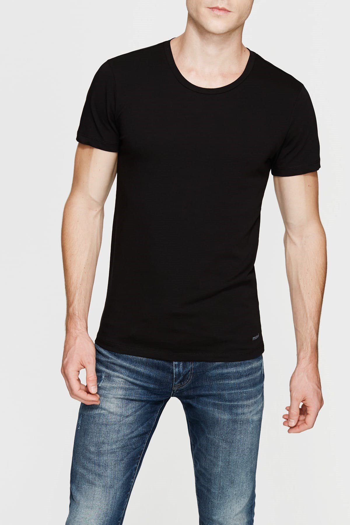 061747-900NEBIMV3NEBIMV3|061747-900|R000MAVİ STRETCH T-SHIRT SIYAH-STD