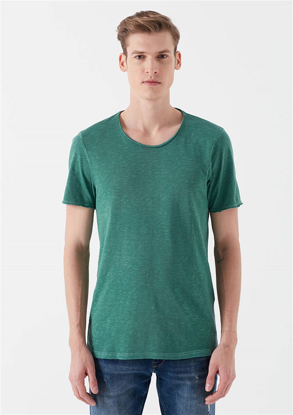 063504-30836MAVİ TİŞÖRT orman yeşili ERKEK T-SHIRT 063504-30836-STD