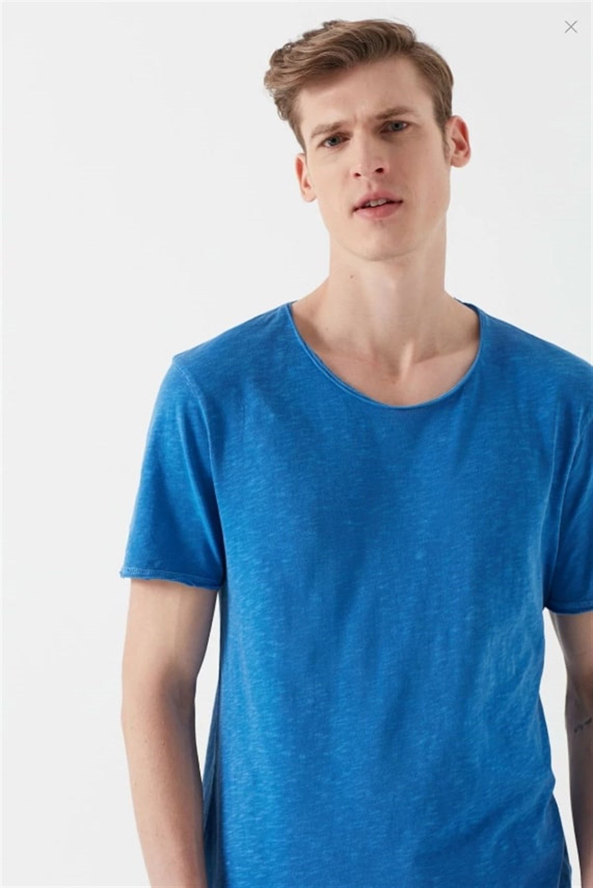 063504-30718MAVİ TİŞÖRT saks mavi ERKEK T-SHIRT 063504-30718