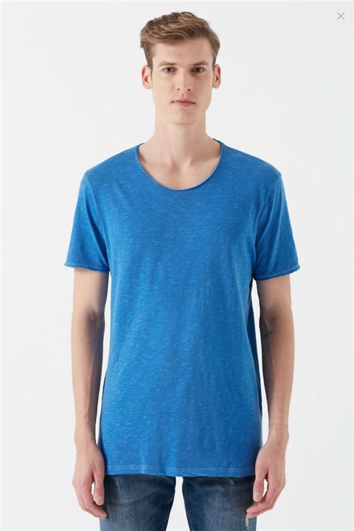 063504-30718MAVİ TİŞÖRT saks mavi ERKEK T-SHIRT 063504-30718