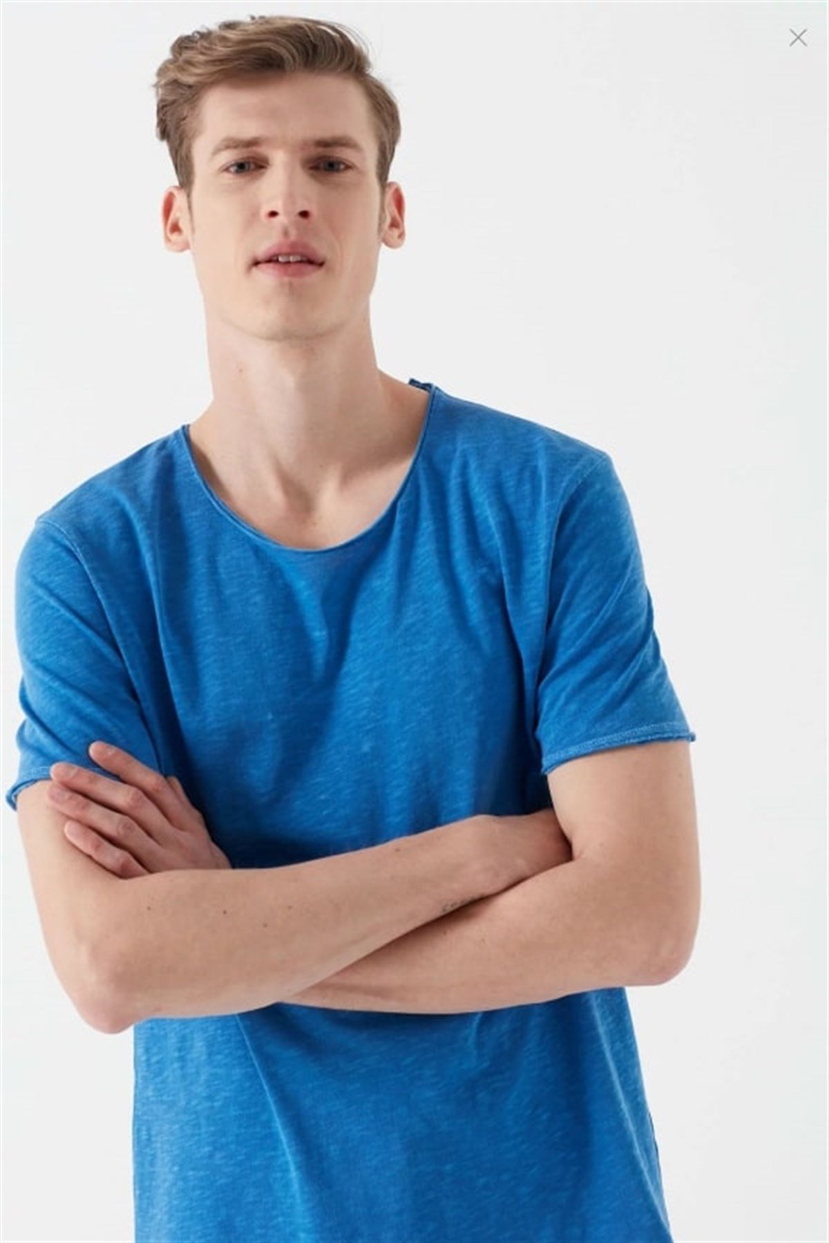 063504-30718MAVİ TİŞÖRT saks mavi ERKEK T-SHIRT 063504-30718