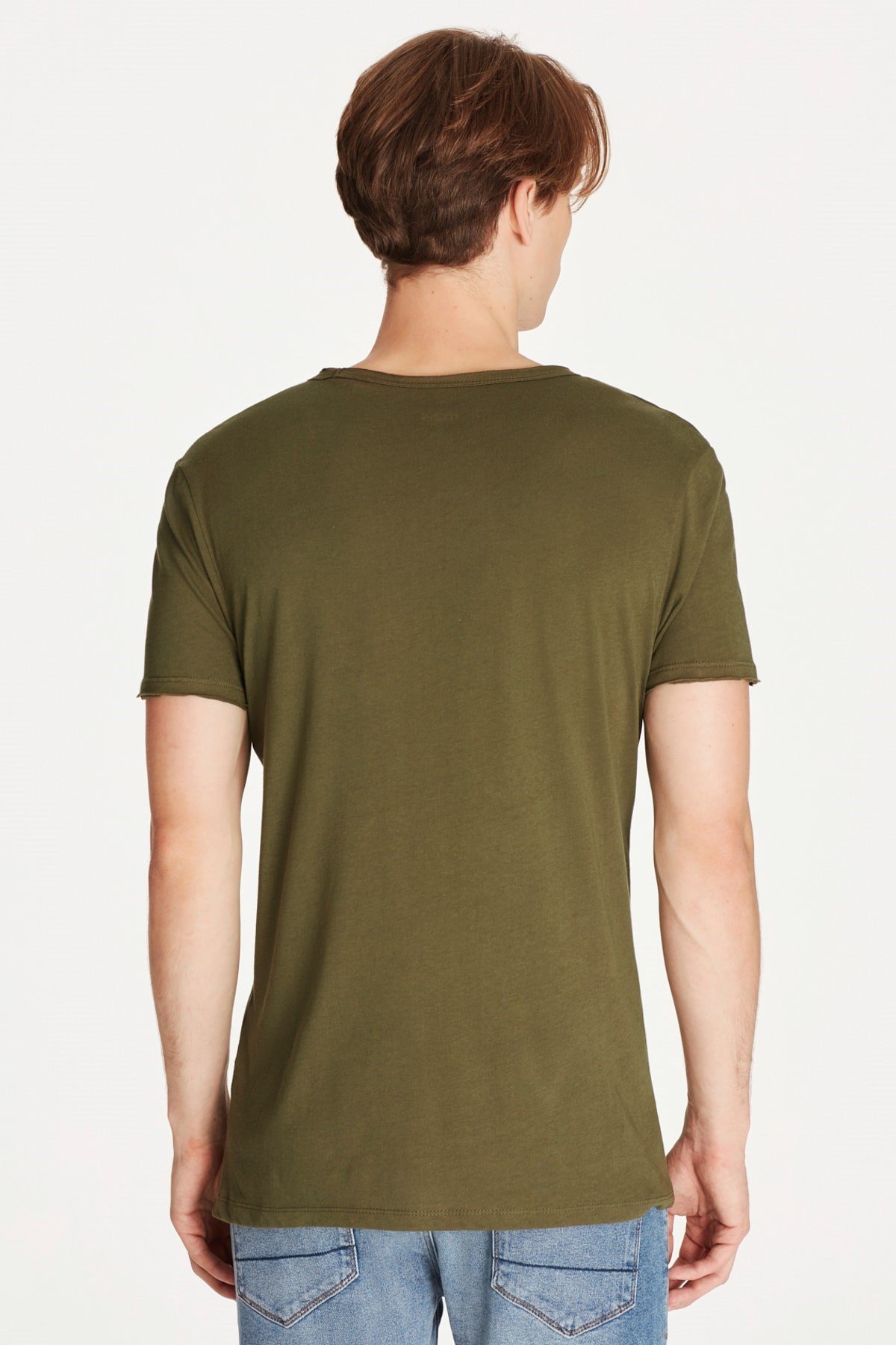 062773-31090NEBIMV3NEBIMV3|062773-31090|STDMAVİ V YAKA TİŞÖRT koyu haki ERKEK T-SHIRT-STD