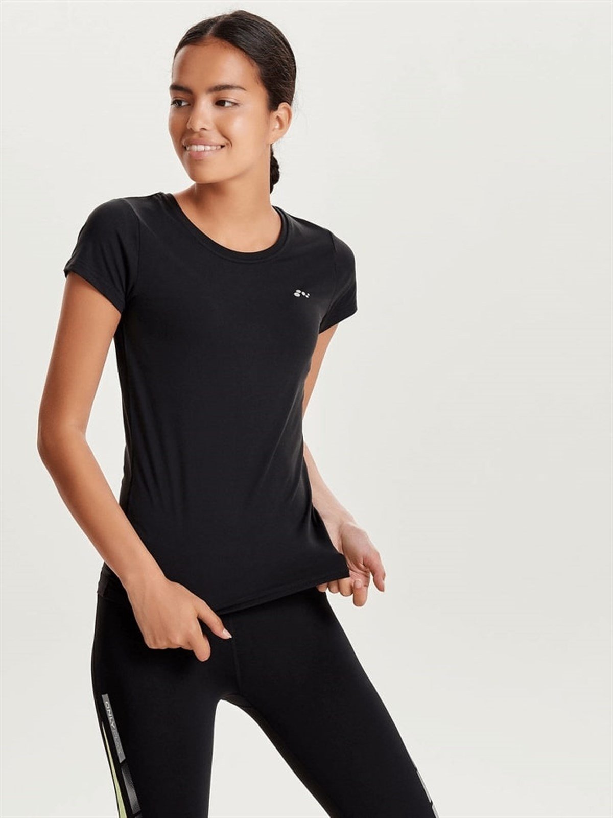 15135153ONLY ONPCLARISSA SS TRAINING TEE - OPUS KADIN T-SHIRT-BLACK/BLACK