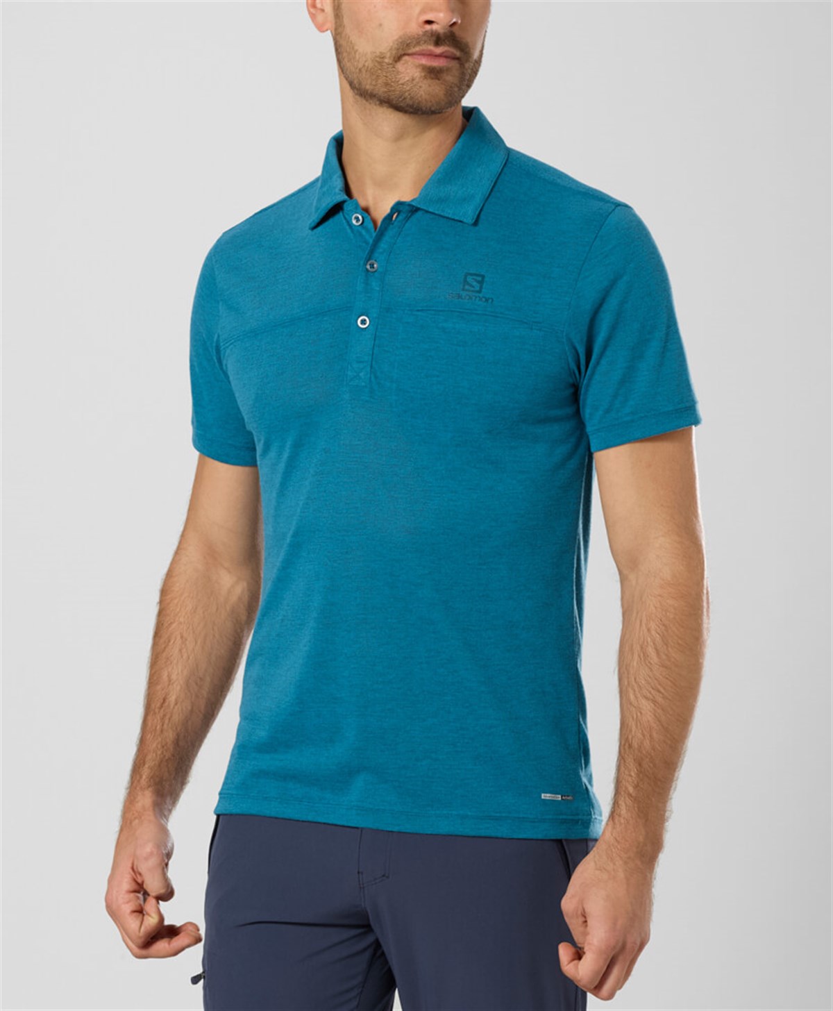 L40096000NEBIMV3NEBIMV3|L40096000|MM4SALOMON EXPLORE POLO M ERKEK POLO T-SHIRT-MOROCCAN BLUE