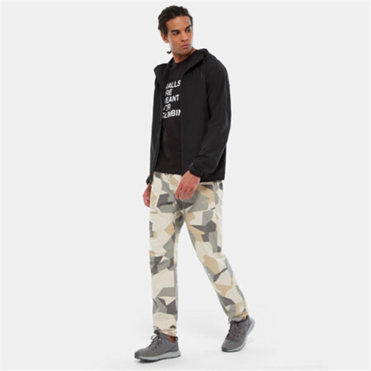 NF0A3S3SJK31The North Face M S/S Walls Are For Climbing Tee-Eu T-Shirt