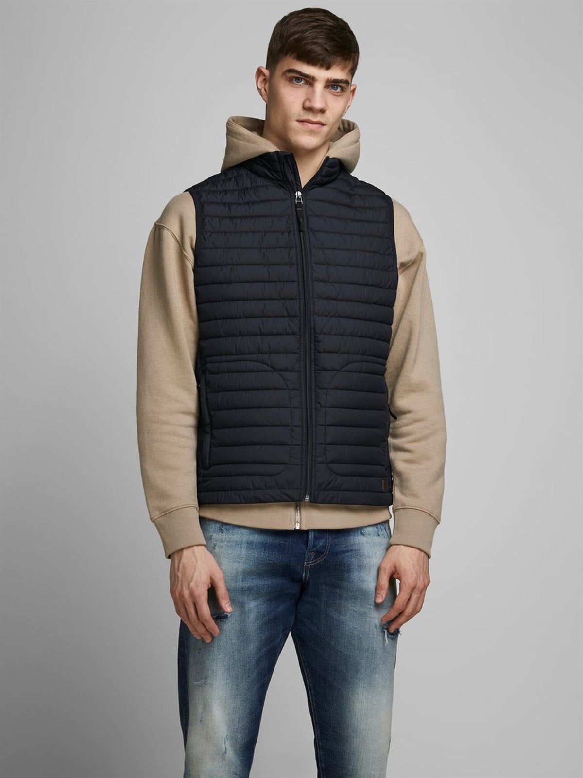 12173814Jack&Jones Jjrick Vest Erkek Yelek