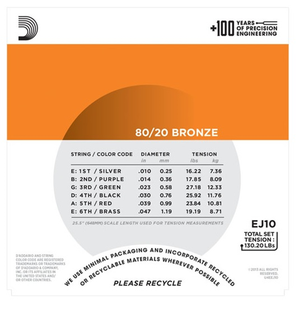 ADDARIO AKUSTİK GİTAR TEL SETİ, 80/20 BRONZE, EXTRA LIGHT