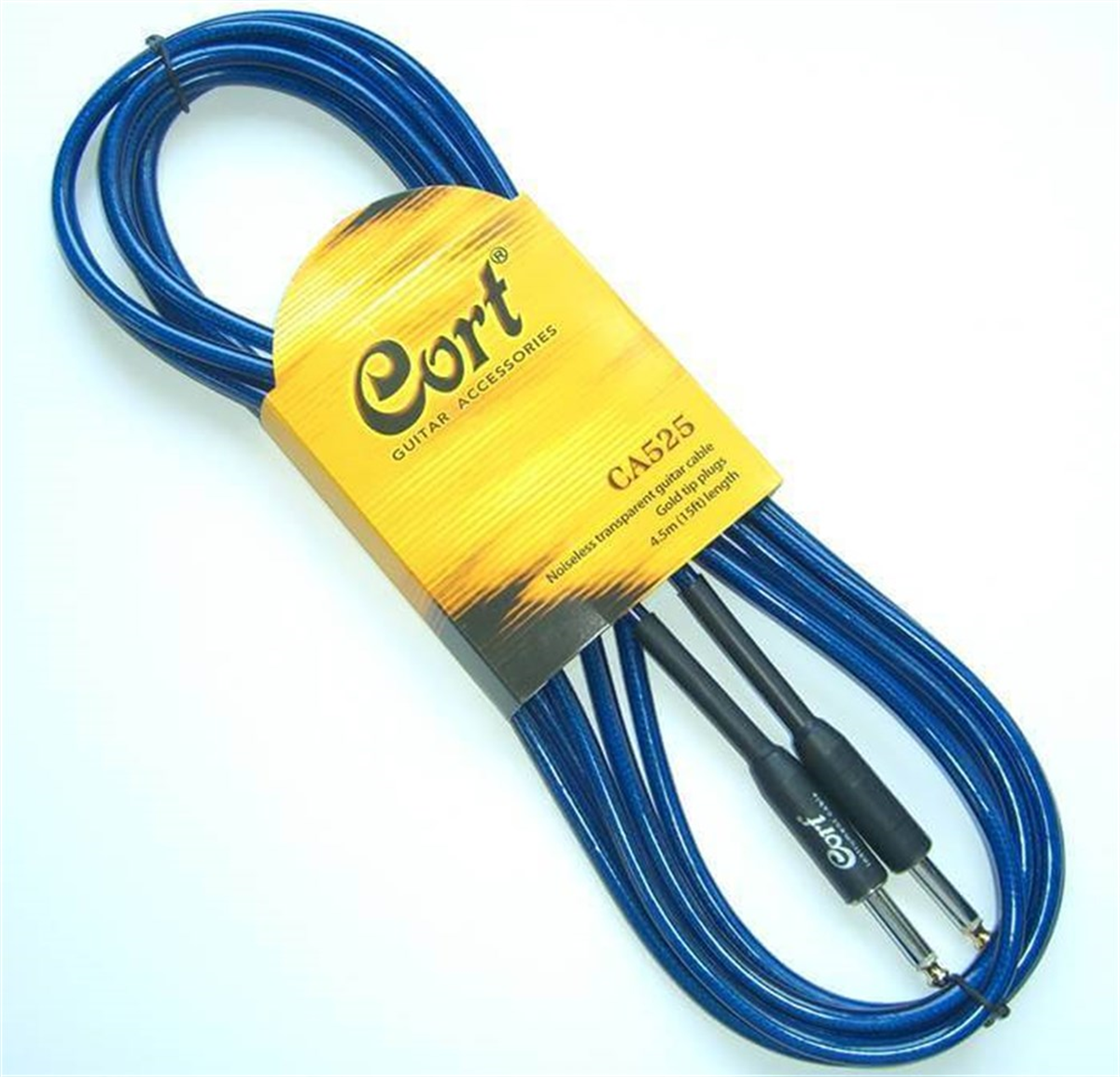 CORT CA525BL GİTAR KABLOSU MAVİ 4,5mt