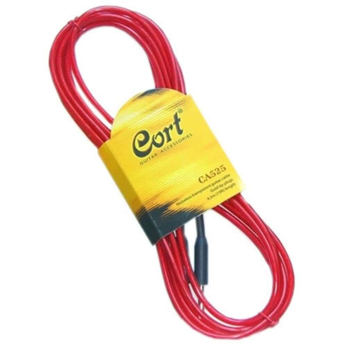 CORT CA525RED GİTAR KABLOSU KIRMIZI 4,5mt