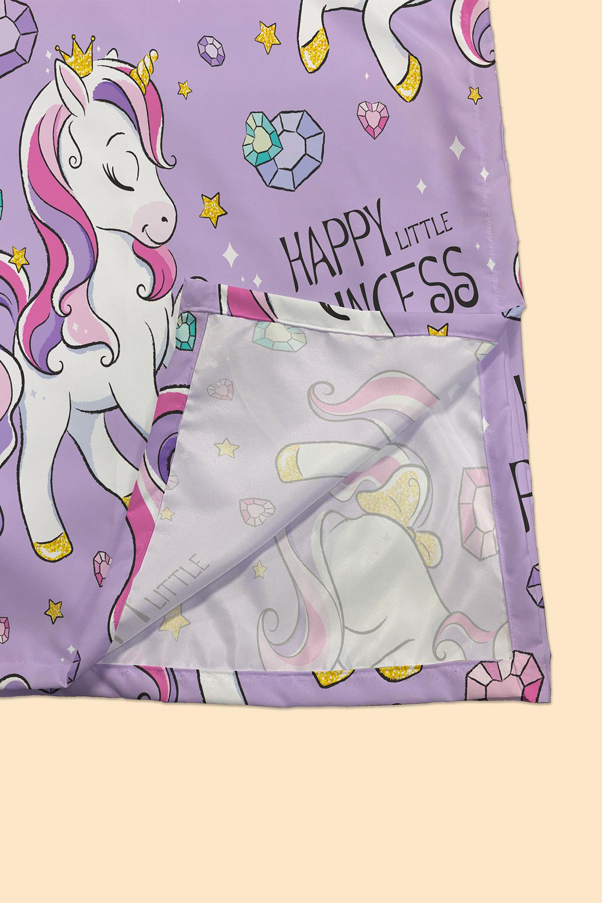 Arancione Co. Happy Unicorn Su Geçirmez, Yer/Mama Sandalyesi Altı, Aktivite, Yemek ve Oyun Örtüsü