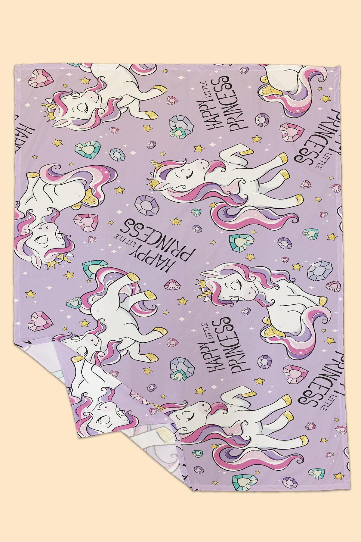 Arancione Co. Happy Unicorn Su Geçirmez, Yer/Mama Sandalyesi Altı, Aktivite, Yemek ve Oyun Örtüsü