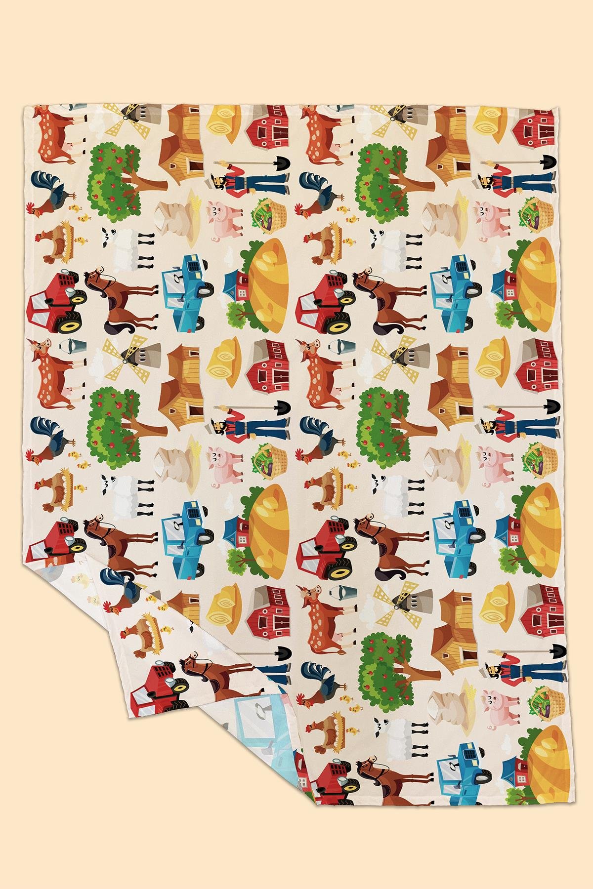 Arancione Co. Farm Su Geçirmez,Yer/ Mama Sandalyesi Altı,Aktivite,Yemek ve Oyun Örtüsü