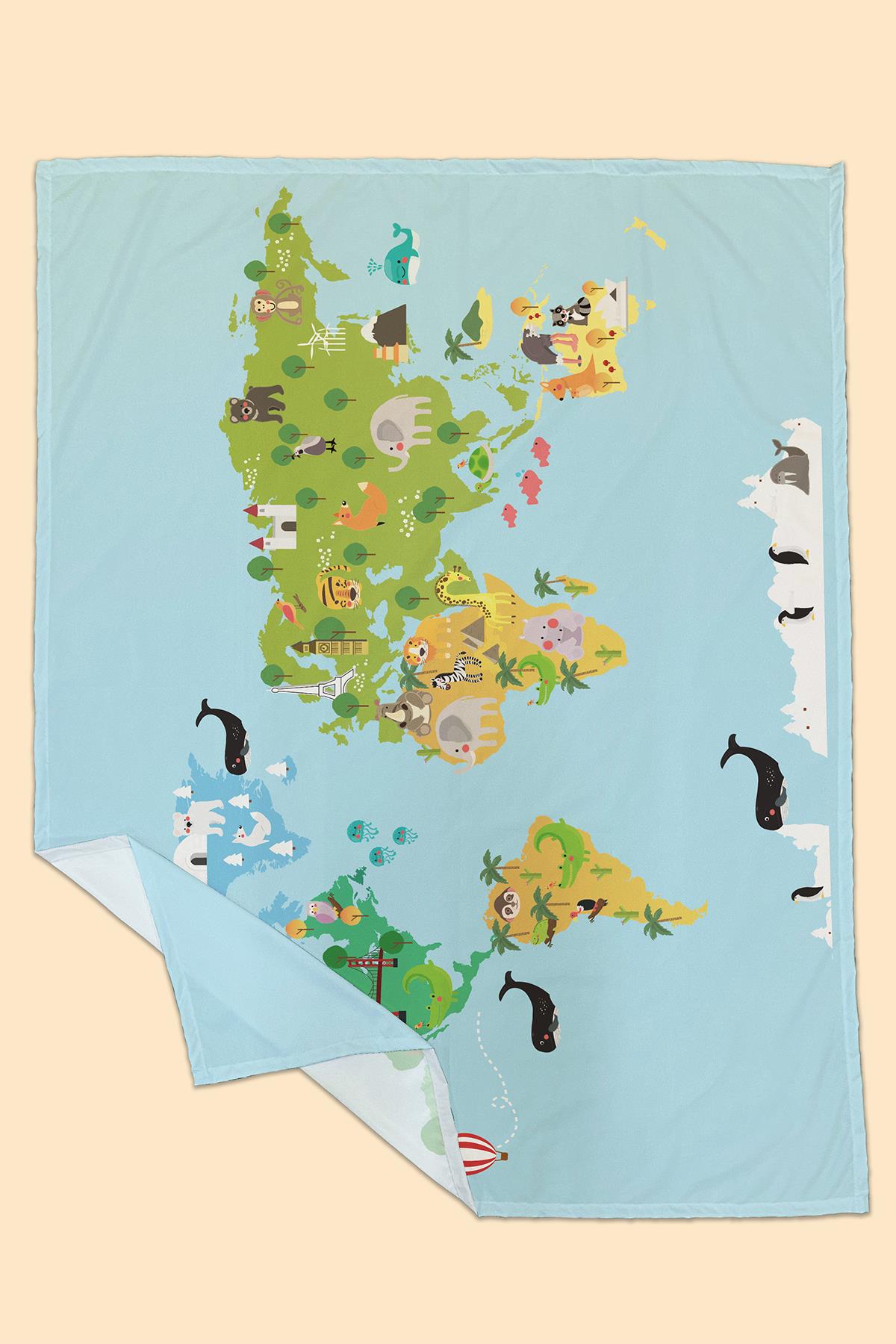 Arancione Co. World Su Geçirmez, Yer/Mama Sandalyesi Altı, Aktivite, Yemek ve Oyun Örtüsü