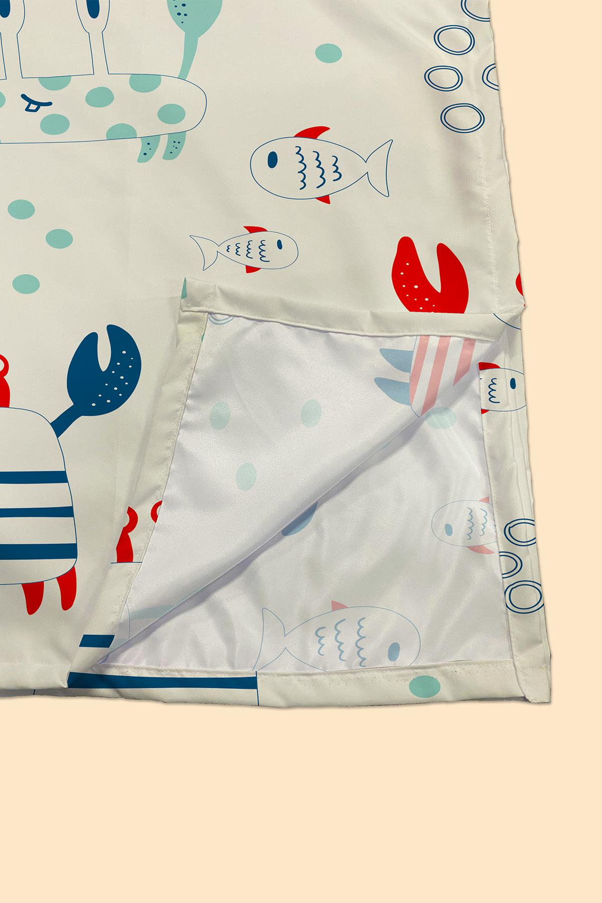 Arancione Co. Crab Su Geçirmez, Yer/Mama Sandalyesi Altı, Aktivite, Yemek ve Oyun Örtüsü