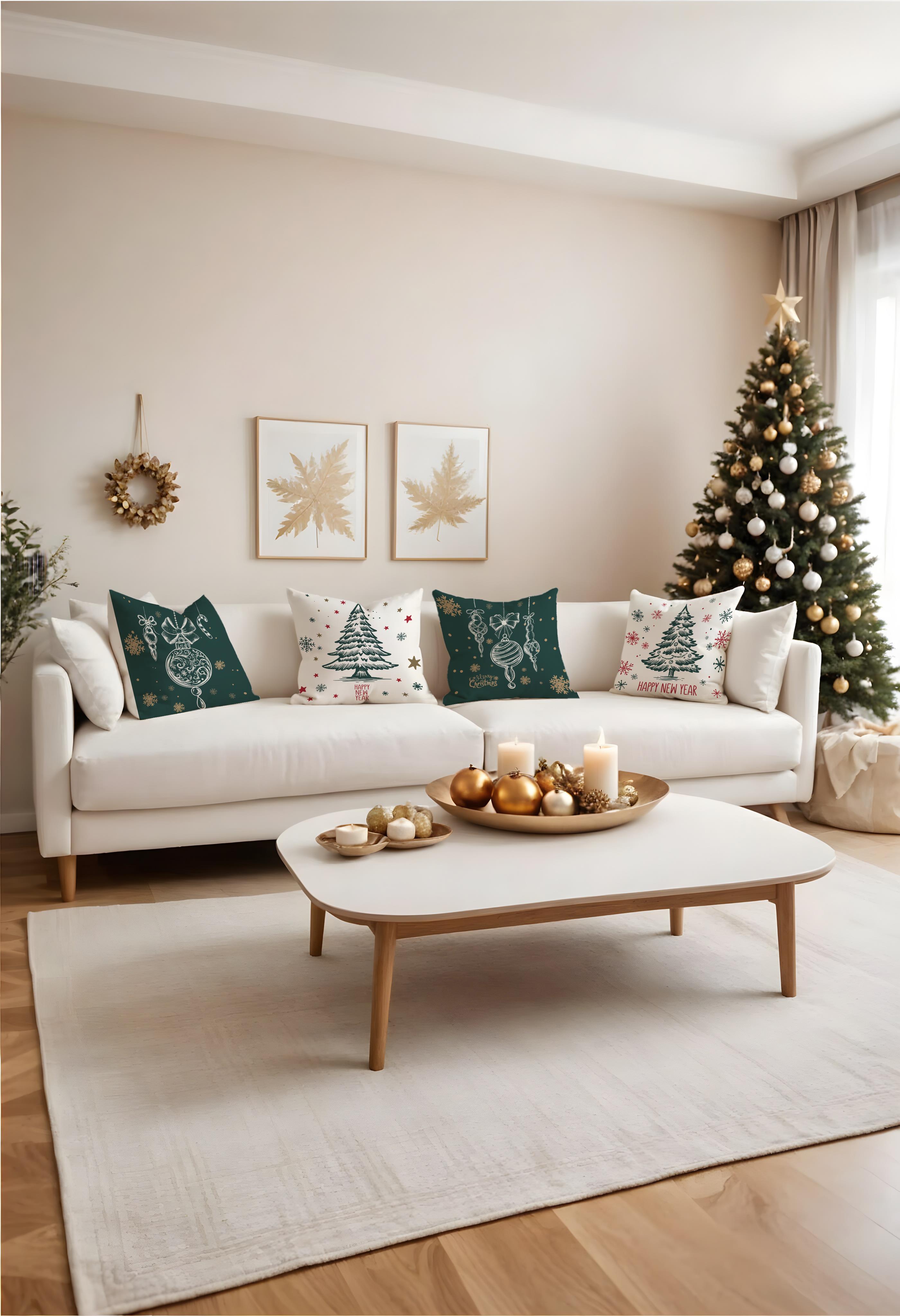 Arancione Co. Yılbaşı 4'lü Kırlent Kılıf Ds6