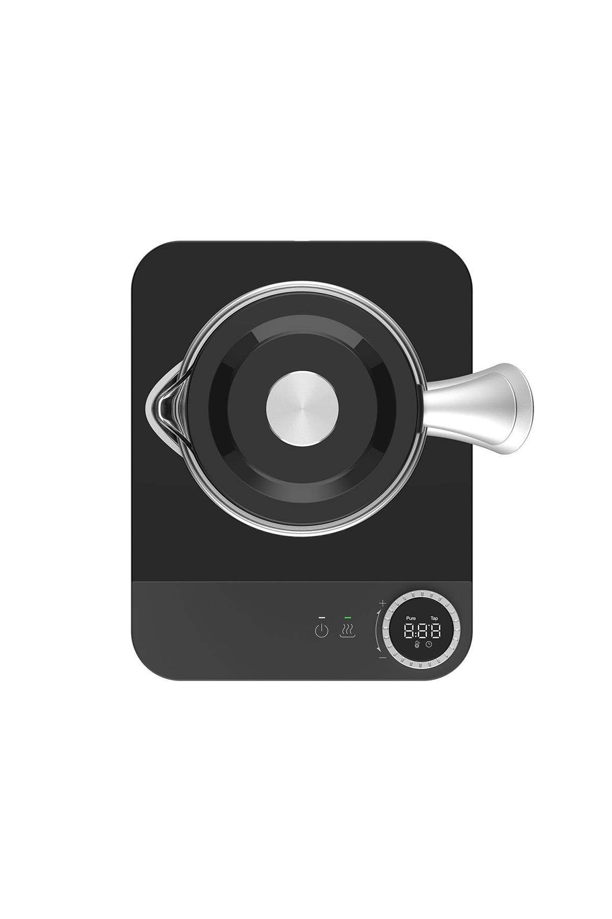 Berghoff Gem Çay Makinesi Siyah Gümüş Kulplu