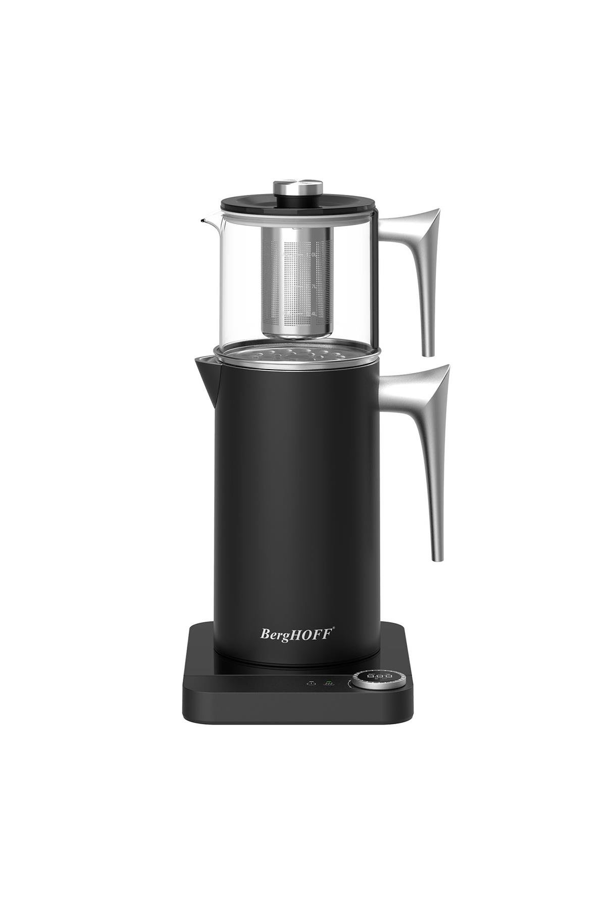 Berghoff Gem Çay Makinesi Siyah Gümüş Kulplu