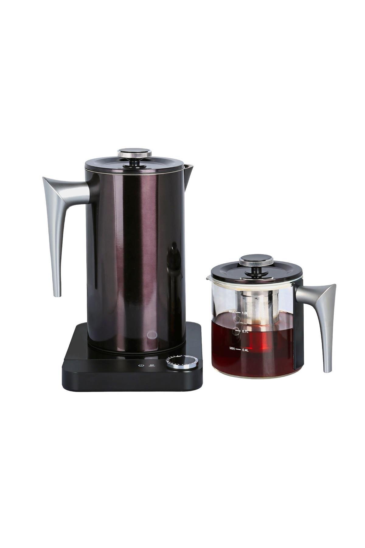 Berghoff Gem Çay Makinesi Siyah Gümüş Kulplu