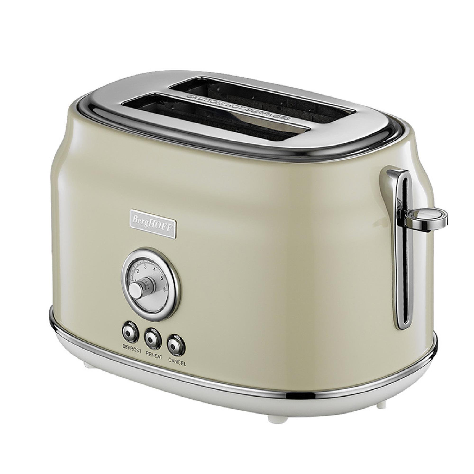 Berghoff Gem Retro Krem Rengi İki Dilim Ekmek Kızartma Makinesi