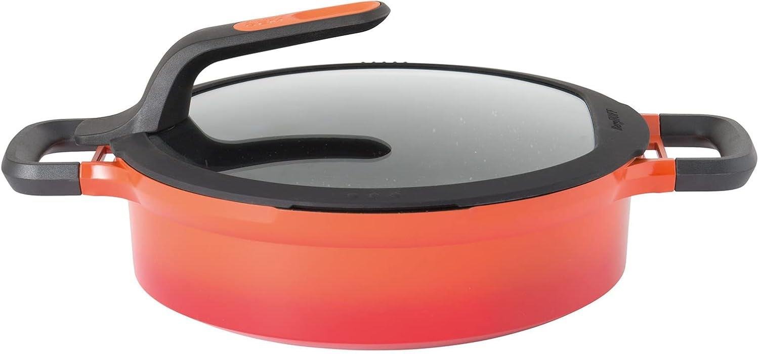 Berghoff Gem Stay Cool Kulplu Sığ Tencere Turuncu 24 Cm