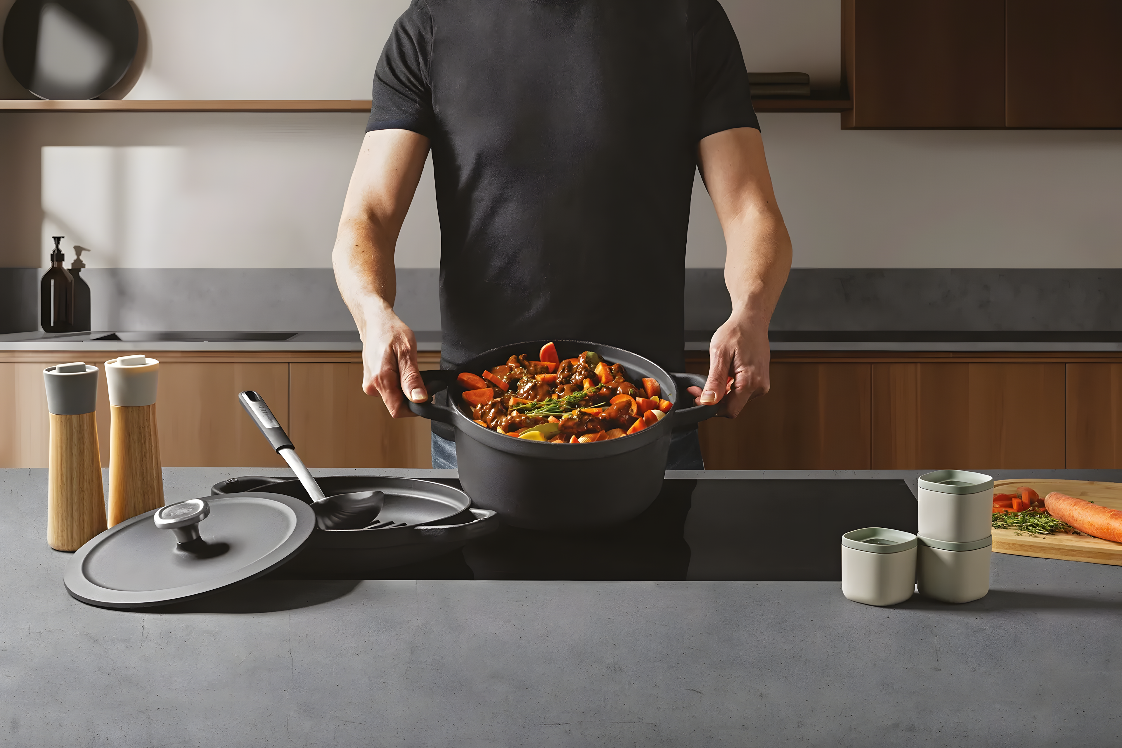 Berghoff Leo Graphite Döküm Demir Tencere 26 Cm