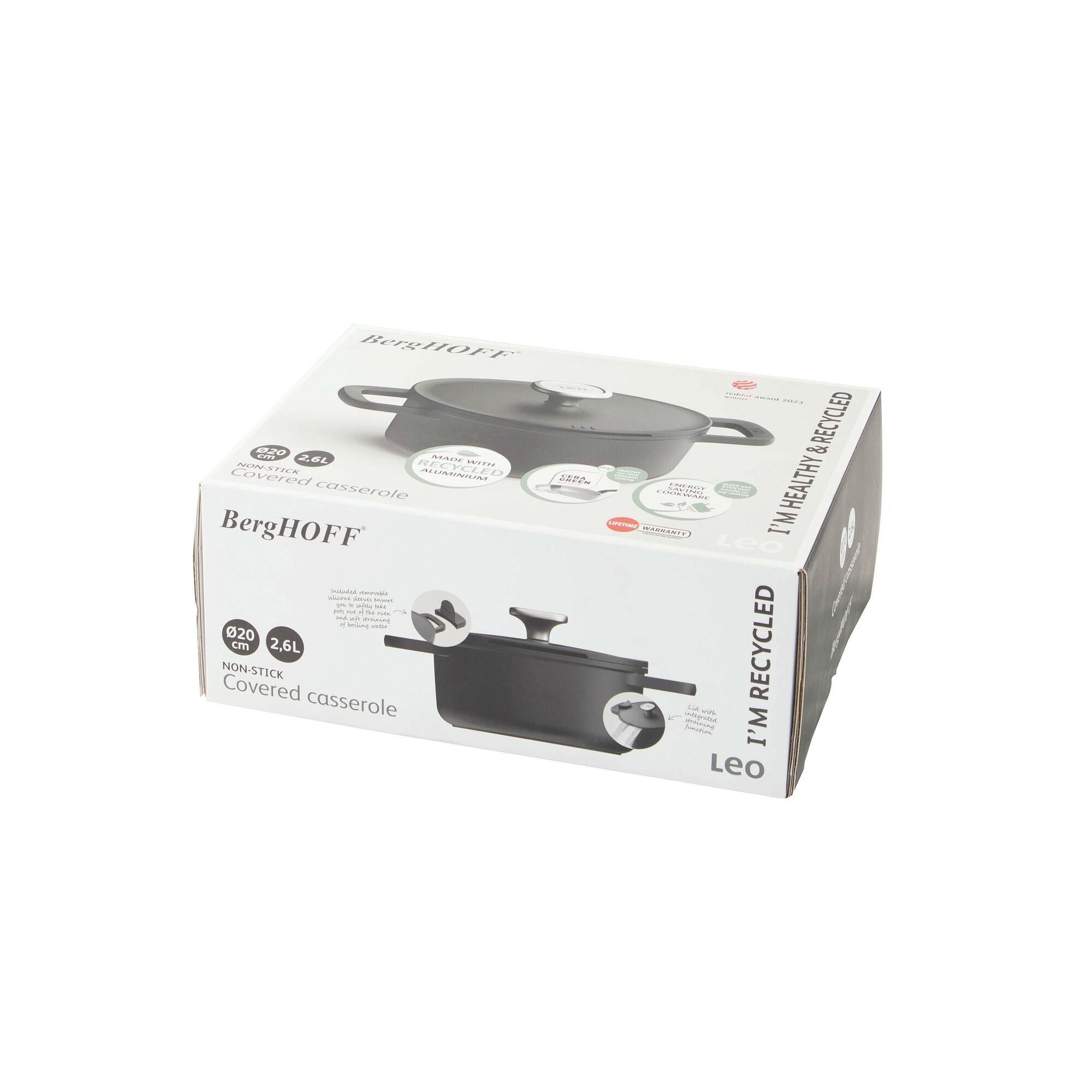 Berghoff Leo Phantom Yapışmaz Kapaklı Güveç 20 Cm