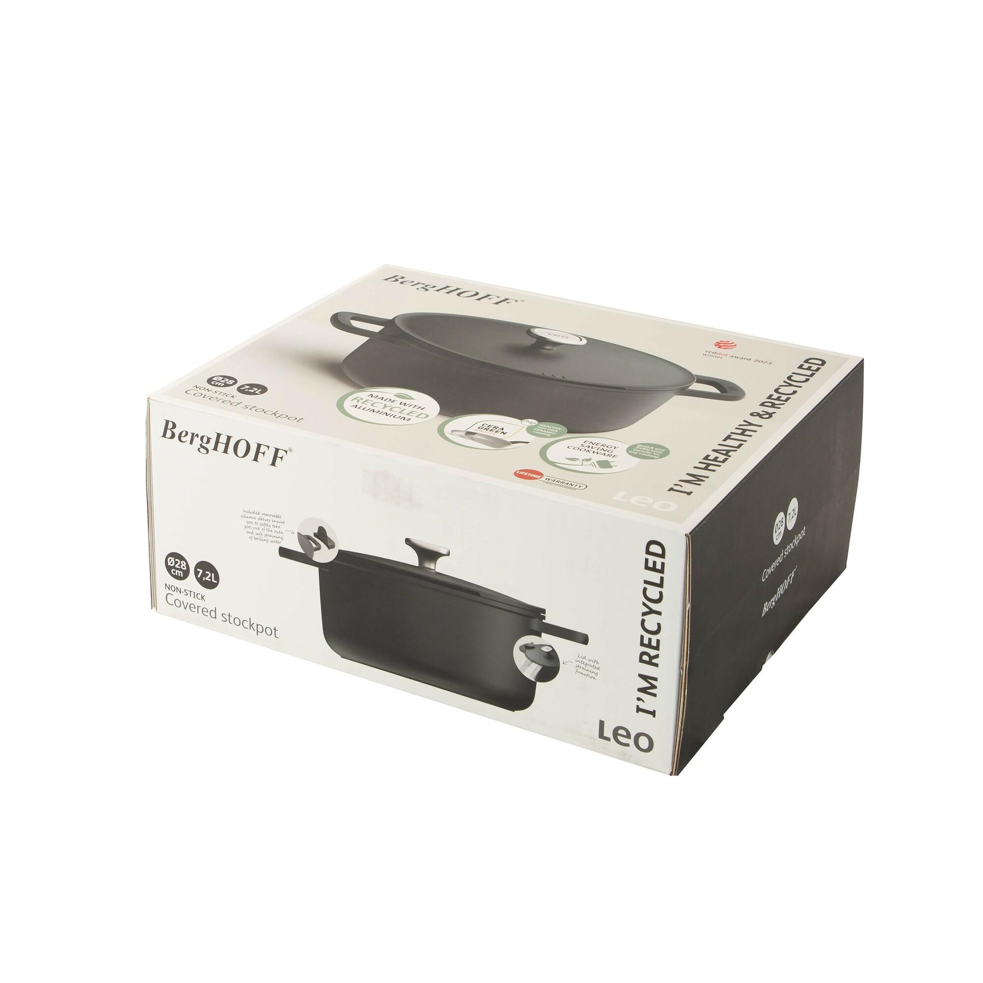 Berghoff Leo Phantom Yapışmaz Kapaklı Derin Tencere 28 Cm