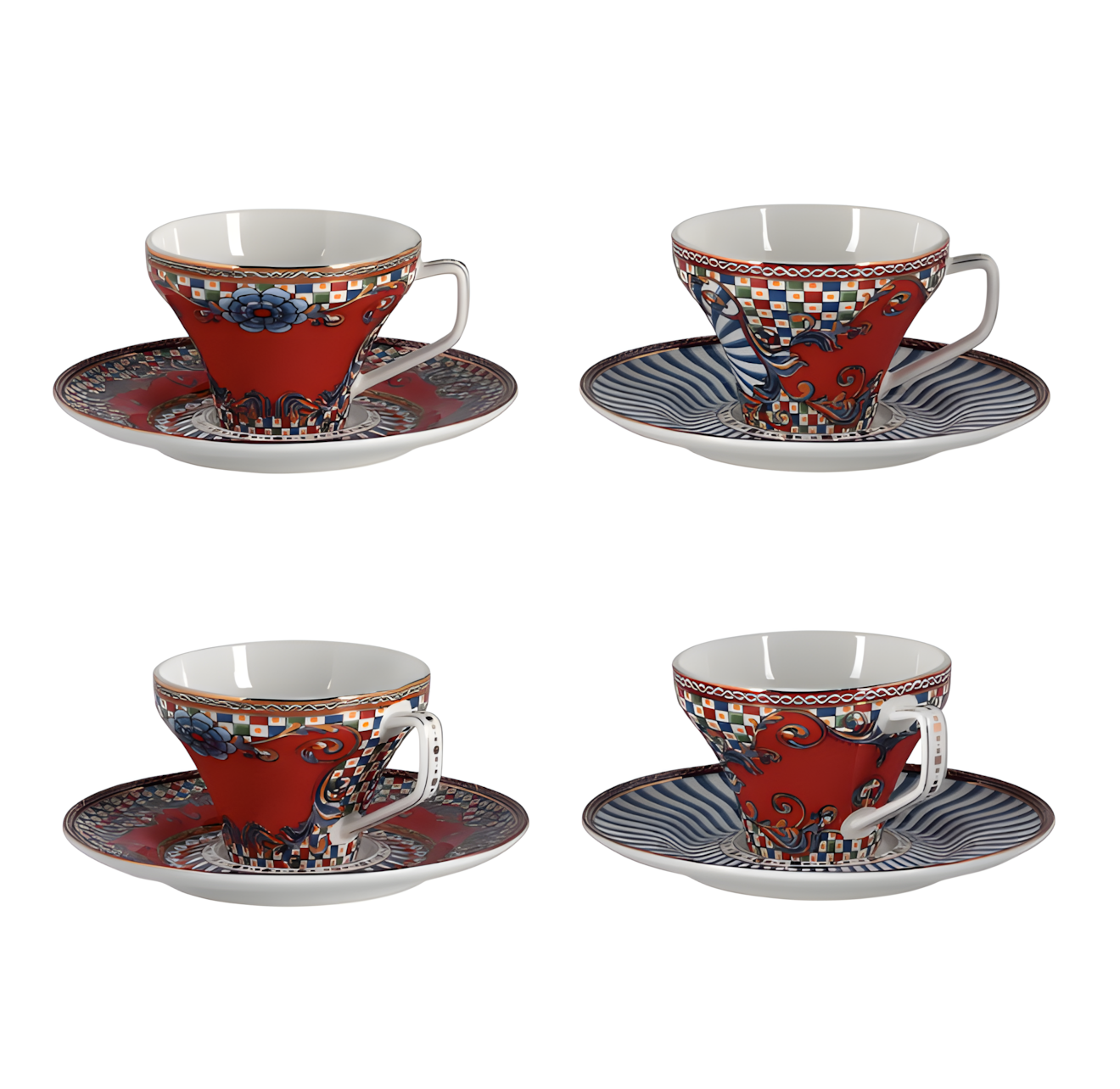 Berghoff Vivare Bone Kahve Fincan Takımı 8 Parça