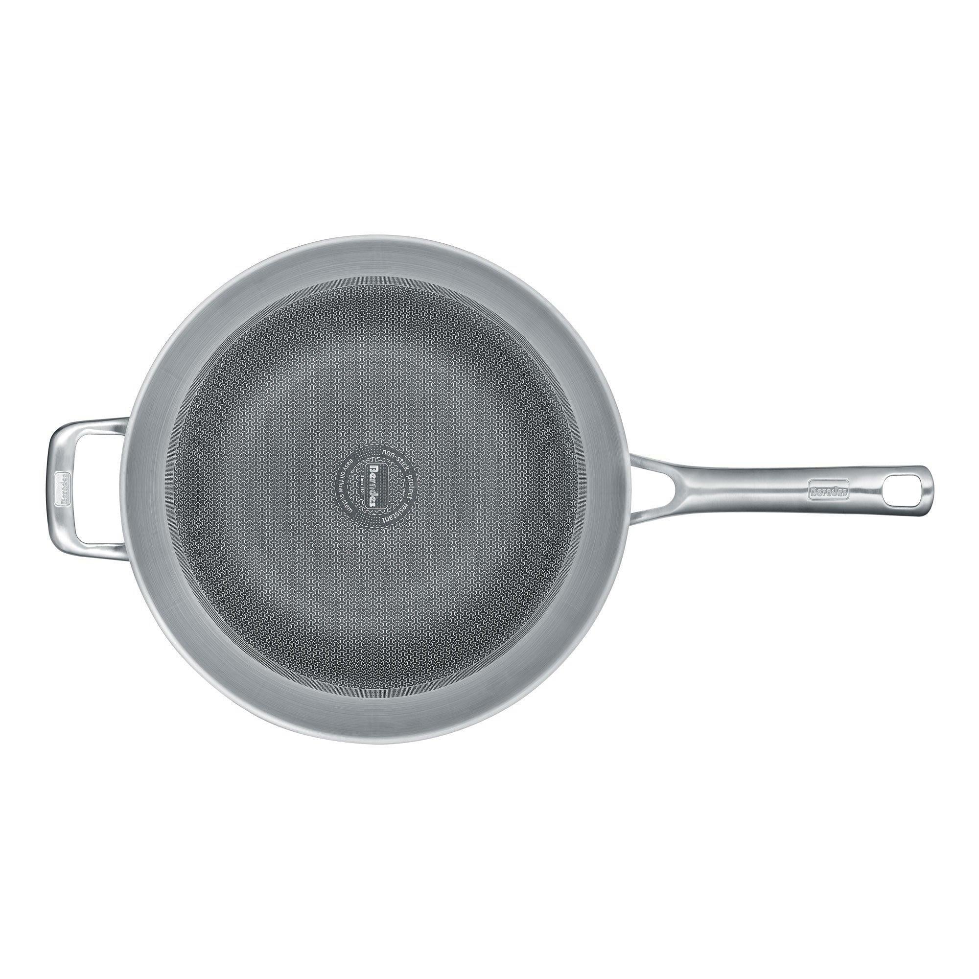 Berndes Tricion Pro Paslanmaz Çelik Wok Tava Kapaklı 32 Cm