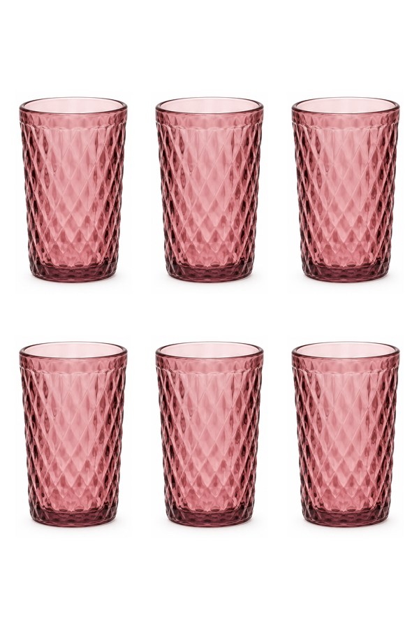 Bigatti Boldy 02 Meşrubat Bardak Pembe 350 Ml 6 Adet - BGT-9420