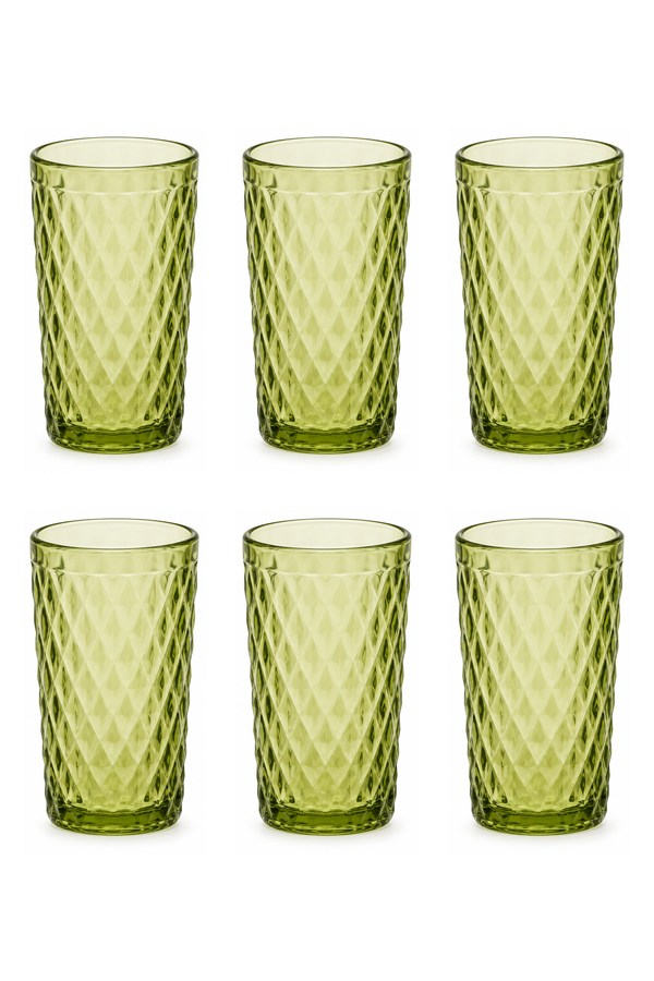 Bigatti Boldy 02 Meşrubat Bardak Yeşil 350 Ml 6 Adet - BGT-9421