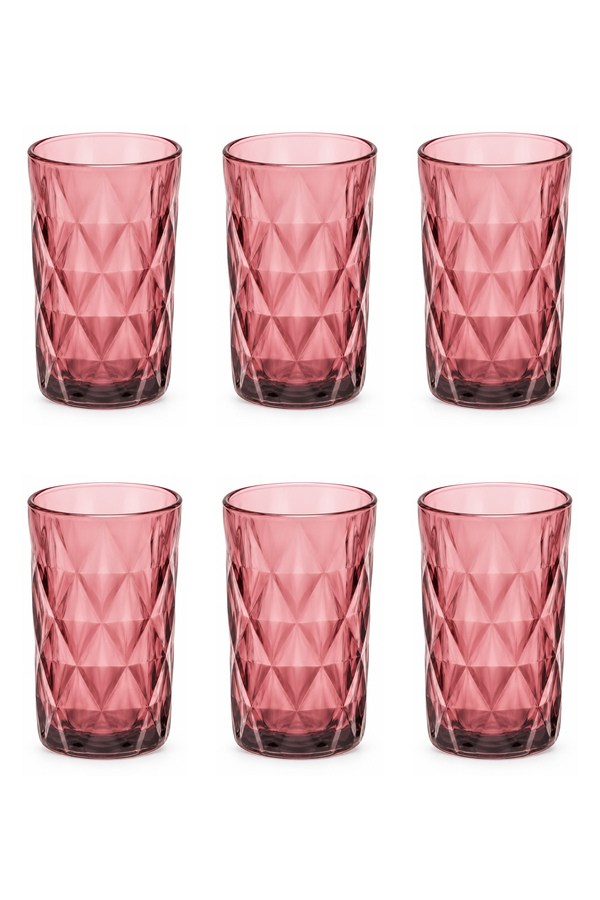 Bigatti Boldy 03 Meşrubat Bardak Pembe 350 Ml 6 Adet - BGT-9426