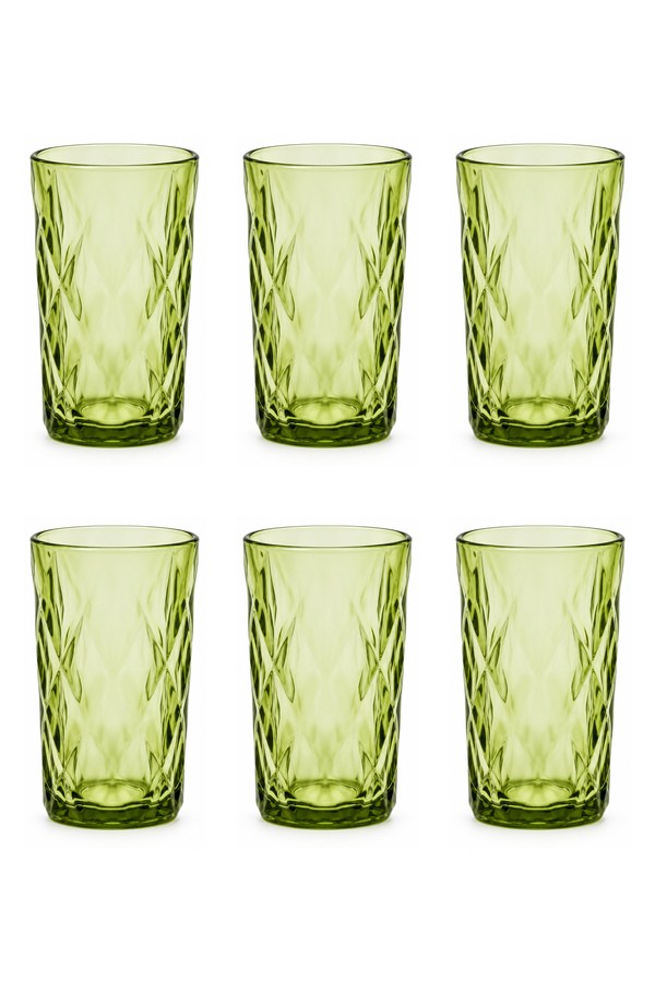 Bigatti Boldy 03 Meşrubat Bardak Yeşil 350 Ml 6 Adet - BGT-9427