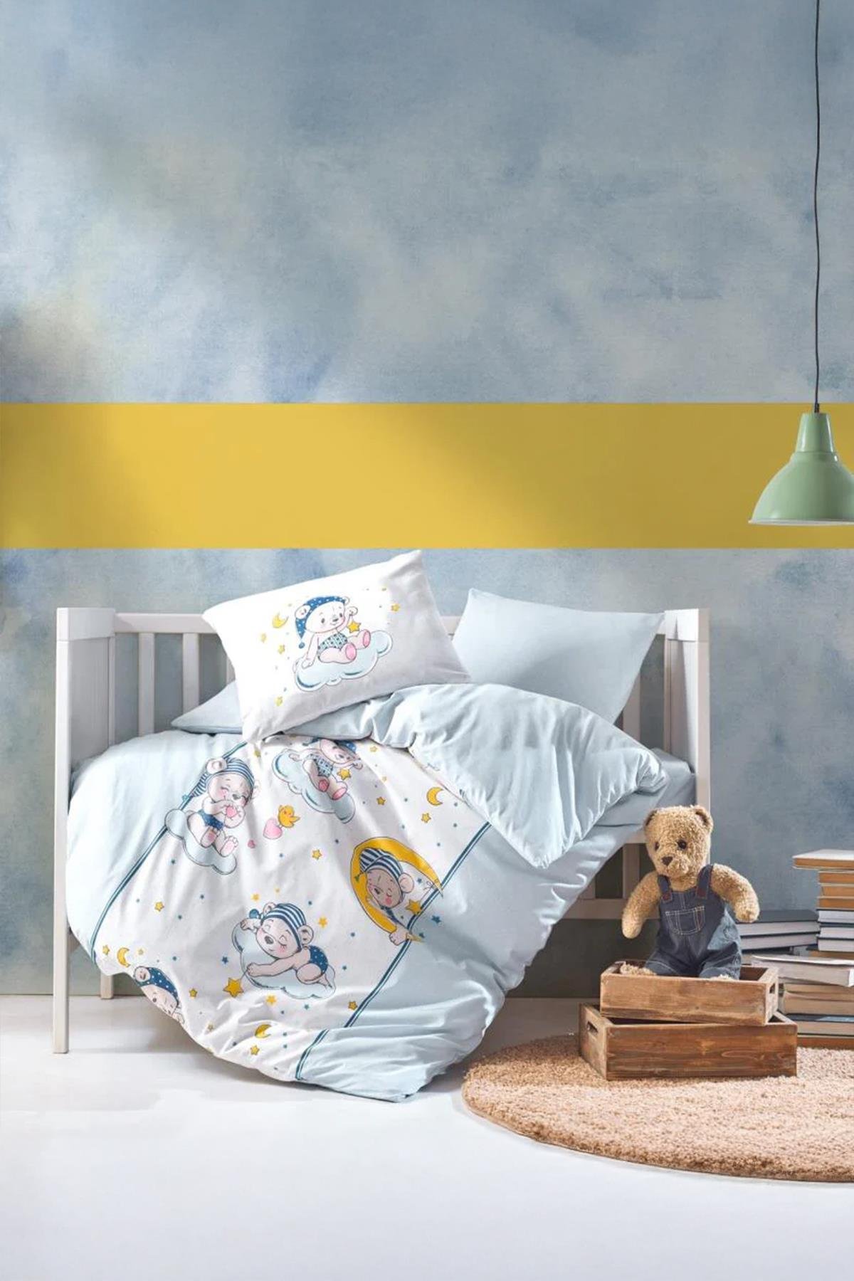 Cotton Box Bebek Nevresim Takımı Bear Mavi