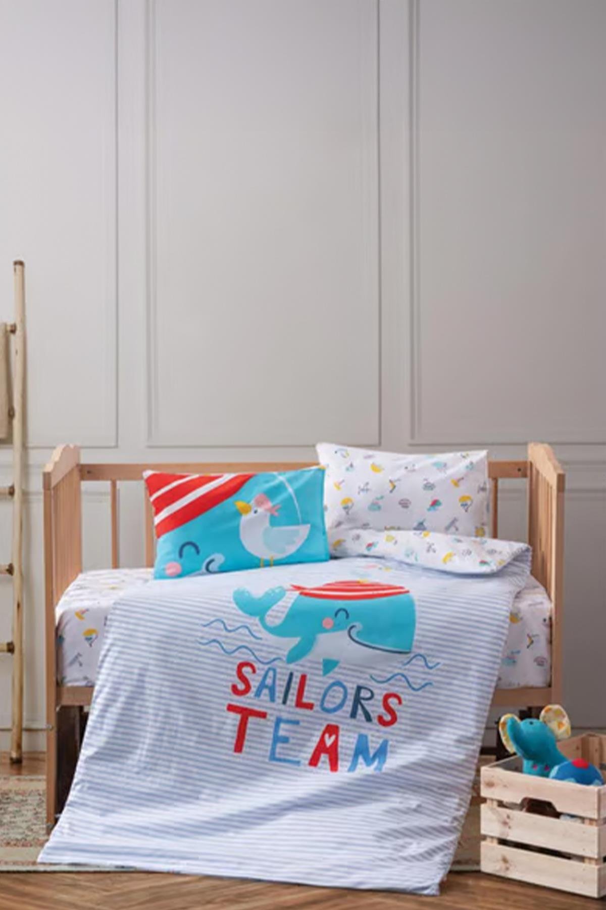 Cotton Box Bebek Nevresim Takımı Sailor Mavi
