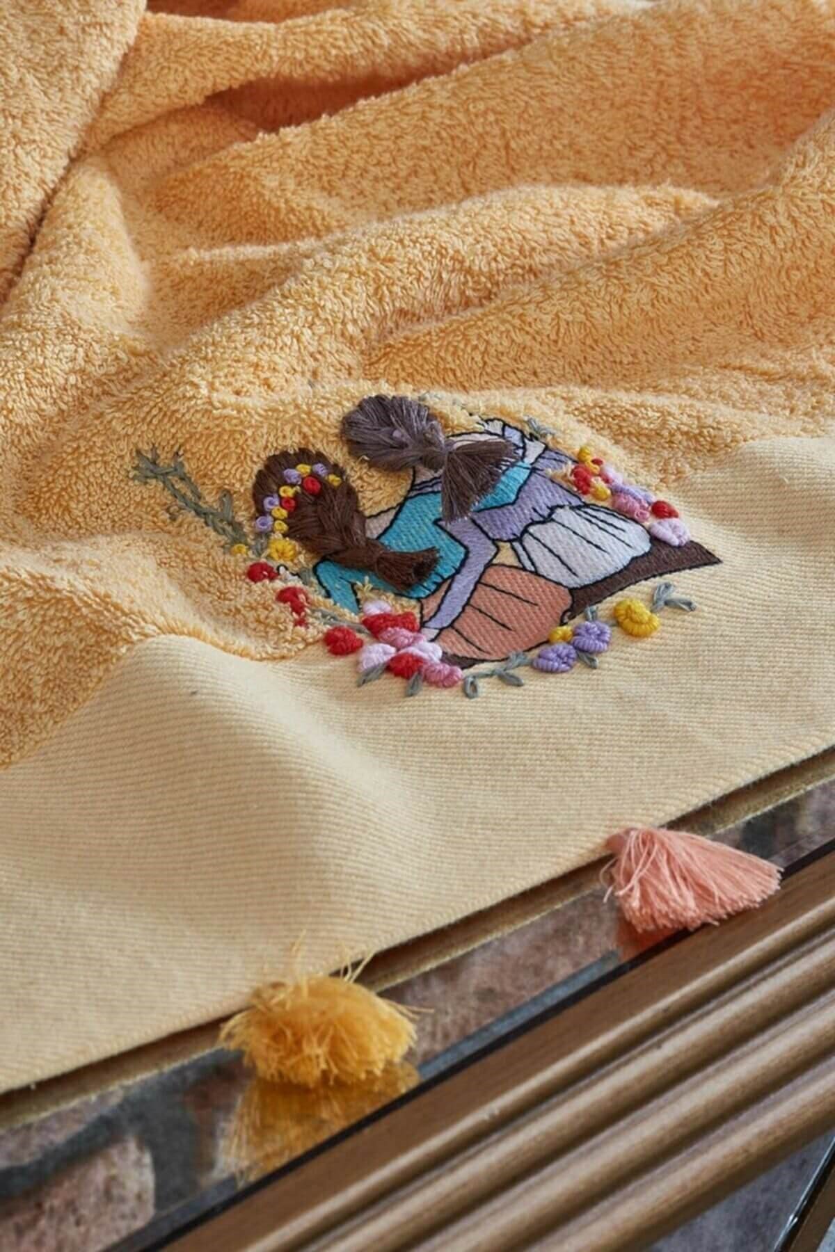 Dantela 8600 El-İşi Nakışlı Pamuklu Havlu (6'lı)