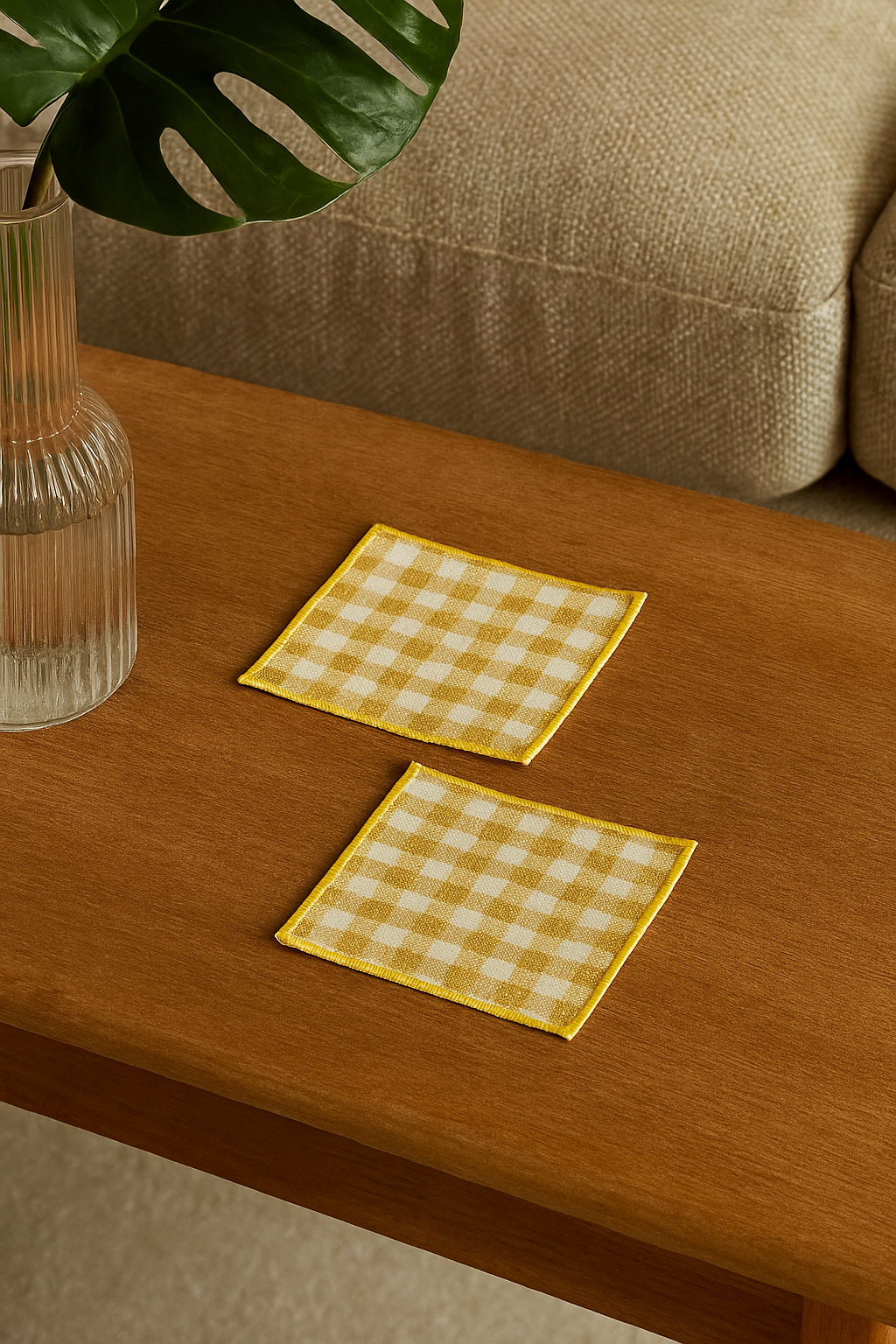 Evdek 2’li Dijital Baskılı Nakış Detaylı Kokteyl Peçete Ds15