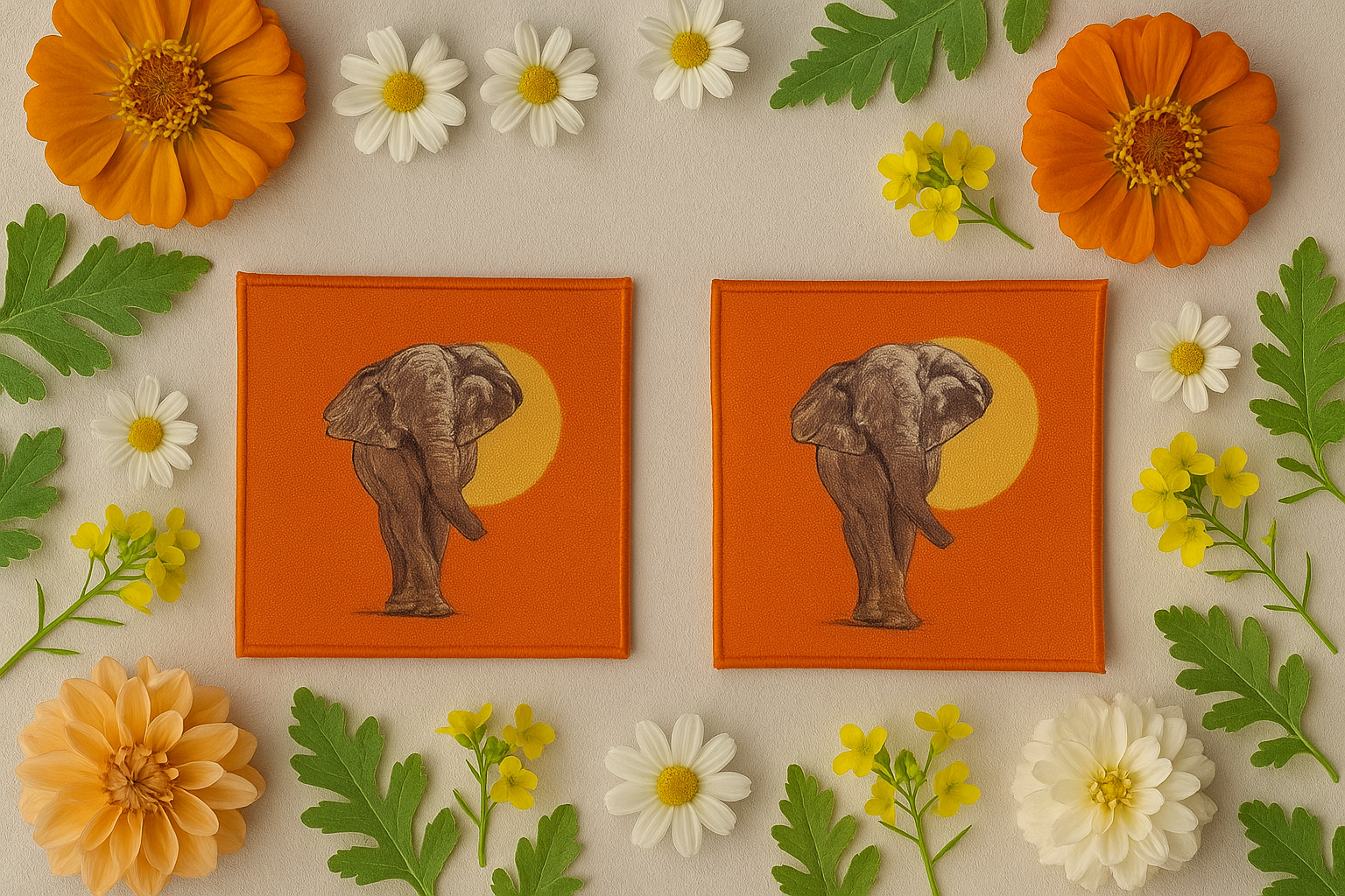 Evdek 2’li Dijital Baskılı Nakış Detaylı Kokteyl Peçete Ds7