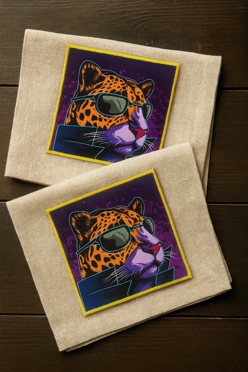 Evdek 2’li Dijital Baskılı Nakış Detaylı Kokteyl Peçete Ds16