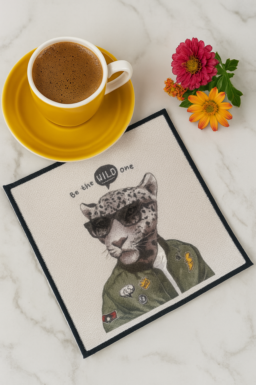 Evdek 2’li Dijital Baskılı Nakış Detaylı Kokteyl Peçete Ds18