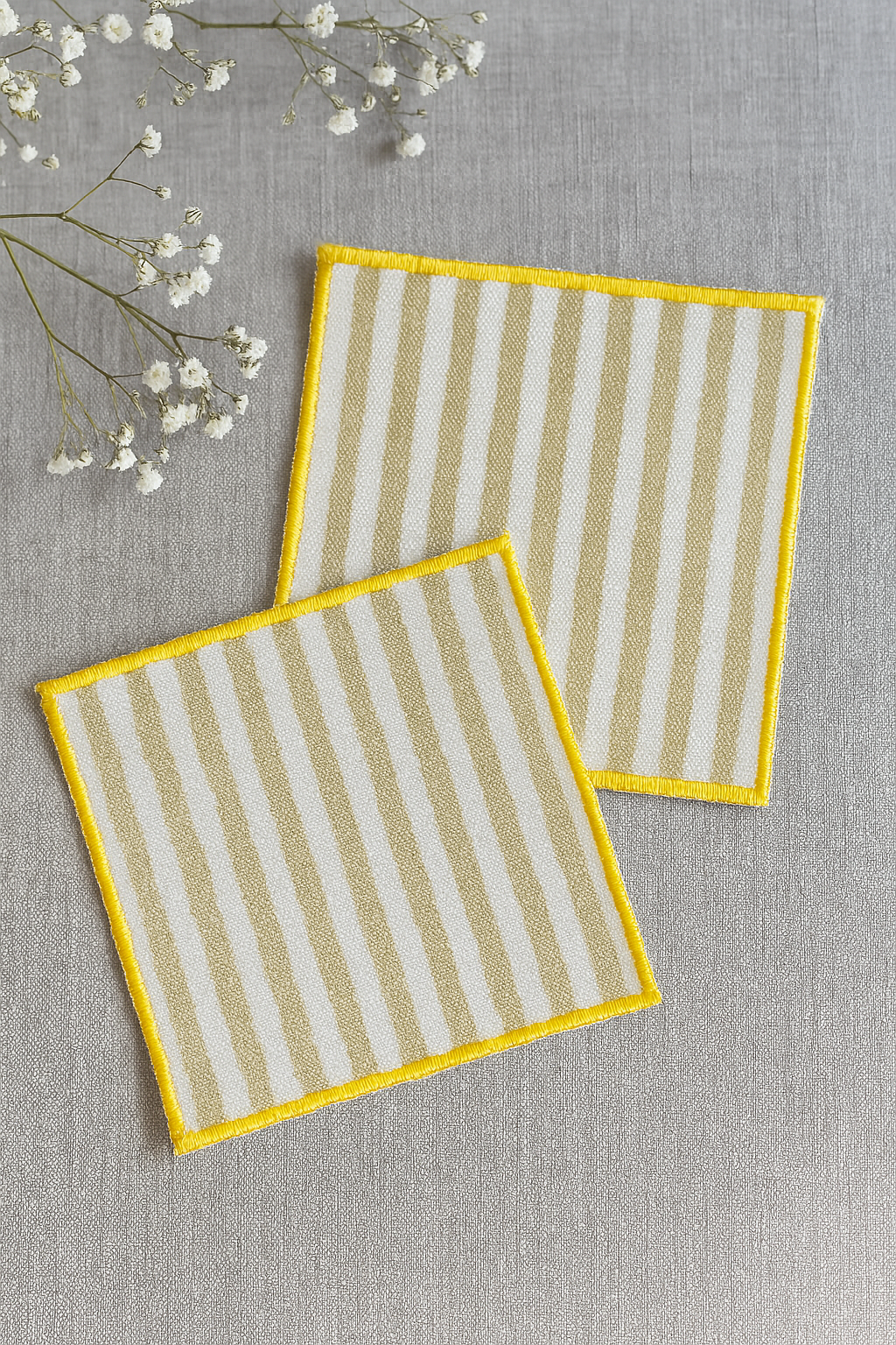 Evdek 2’li Dijital Baskılı Nakış Detaylı Kokteyl Peçete Ds11