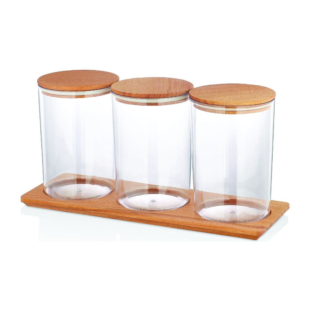 Evdek 3'lü Standlı Saklama Kabı Seti 38x19 Cm