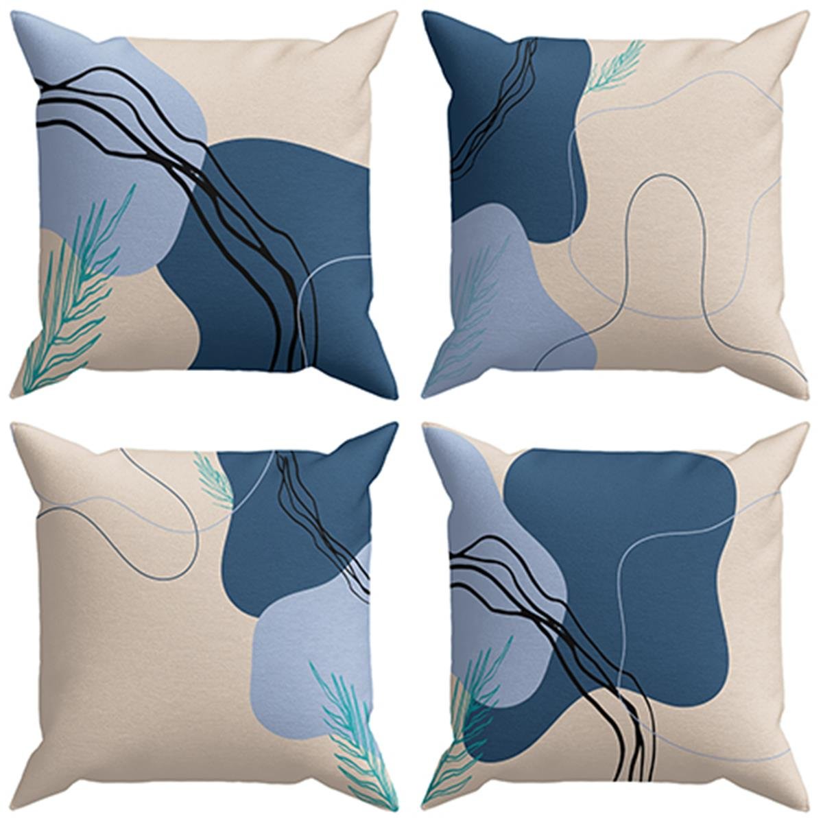 Evdek Abstract 4’lü Kırlent Kılıfı Ds61 45x45 Cm