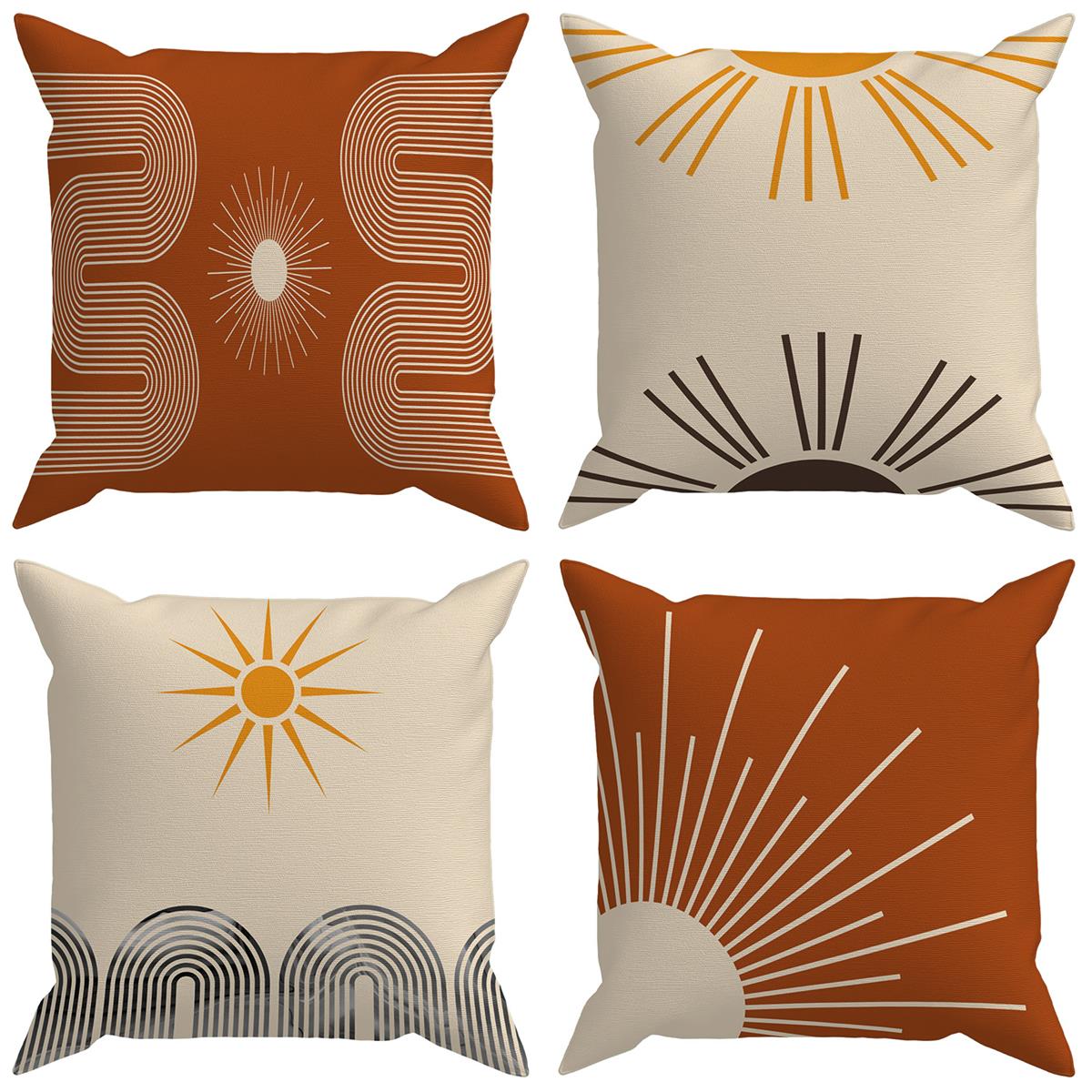 Evdek Abstract 4'lü Kırlent Kılıf Ds91